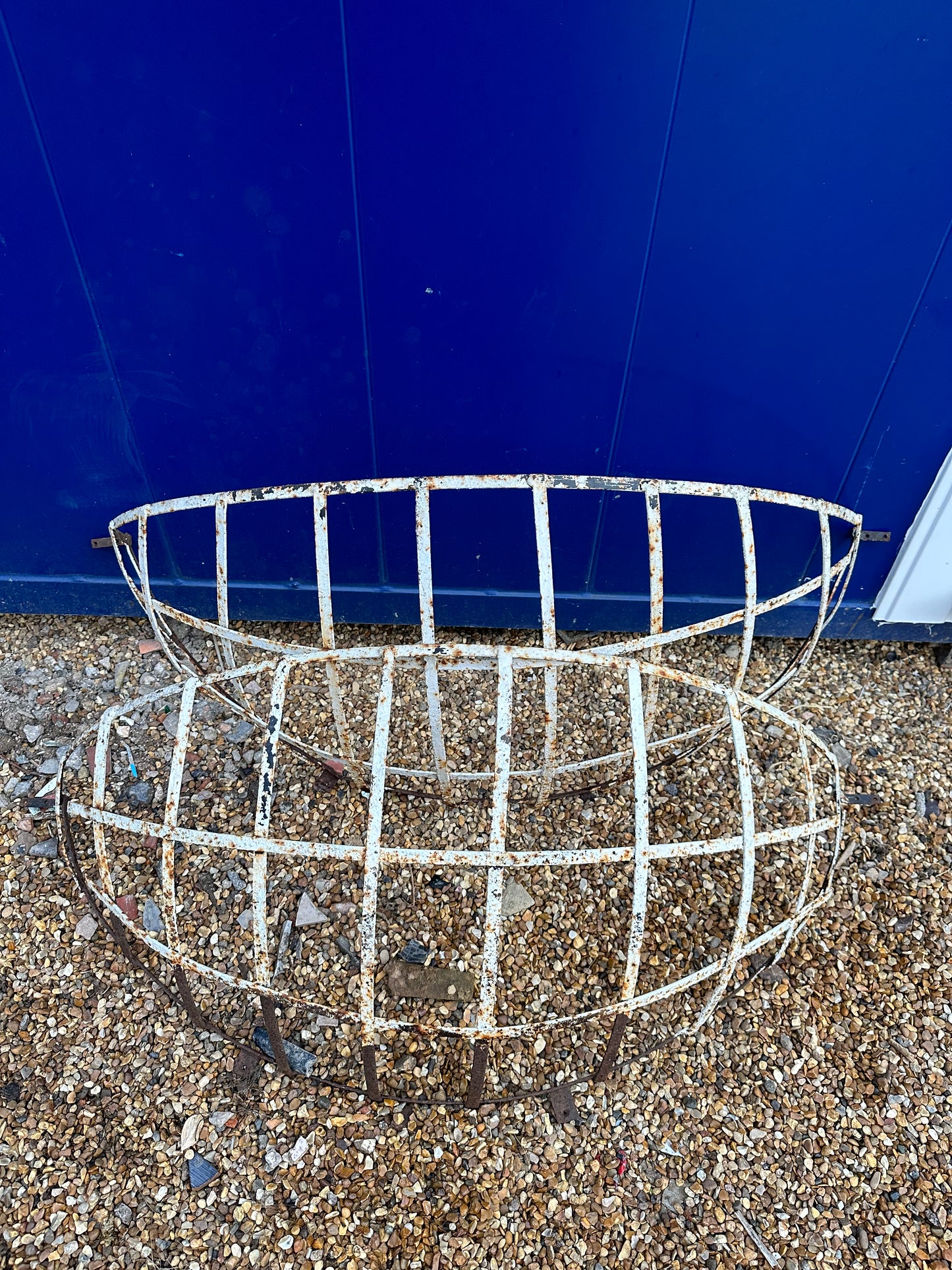 Shabby Chic Metal Hay Rack Planters