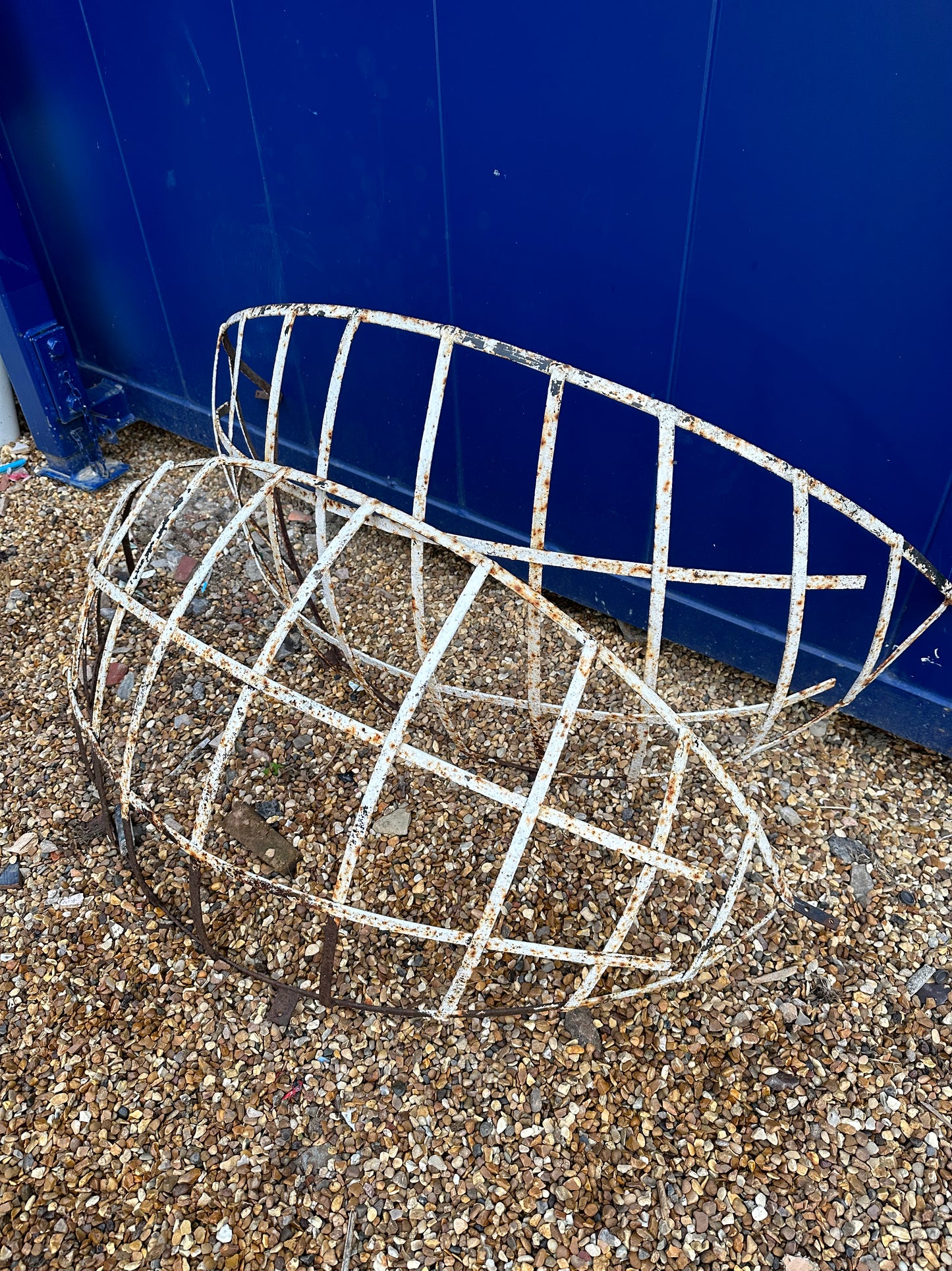 Shabby Chic Metal Hay Rack Planters