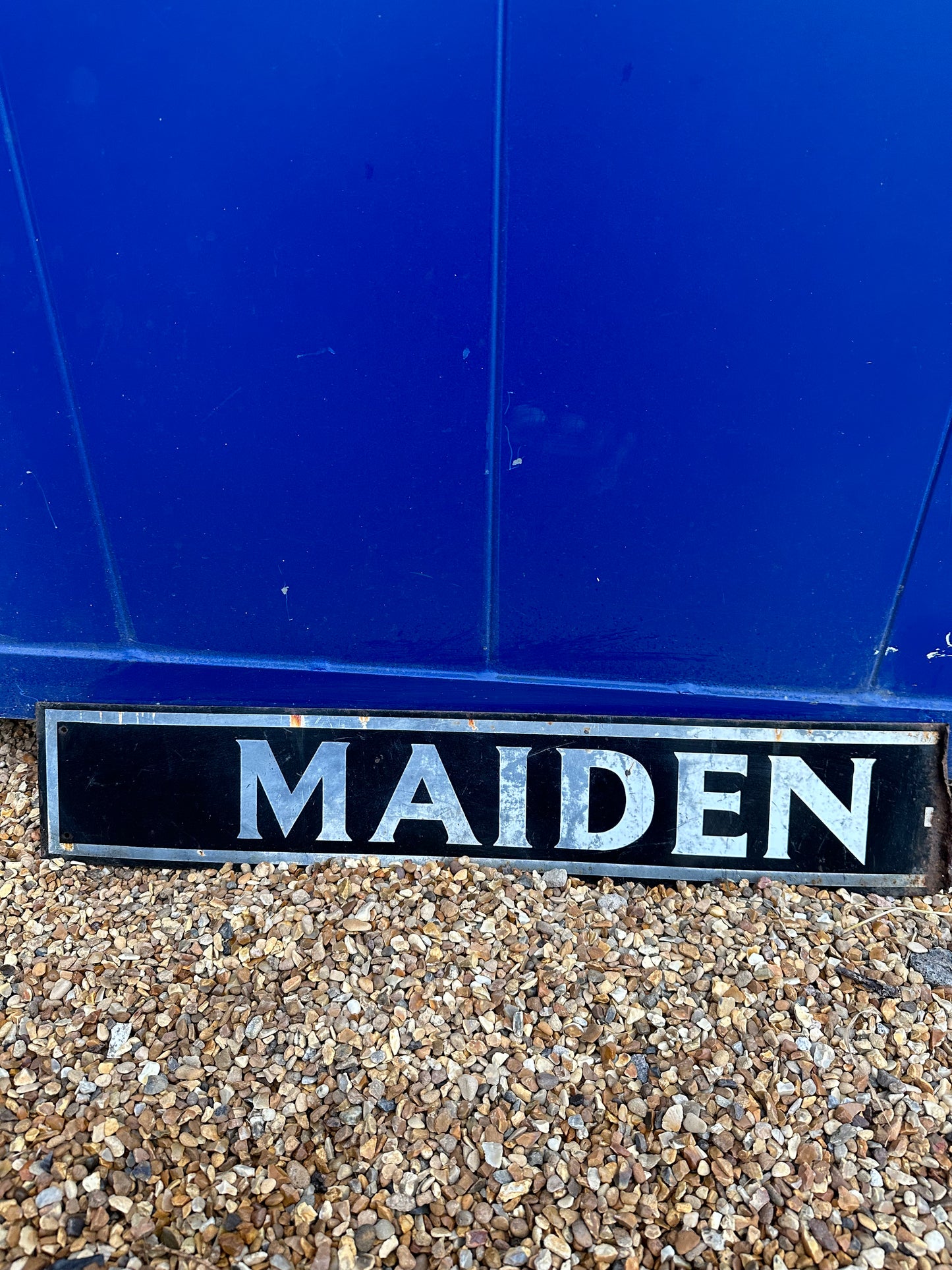 Maiden Metal sign