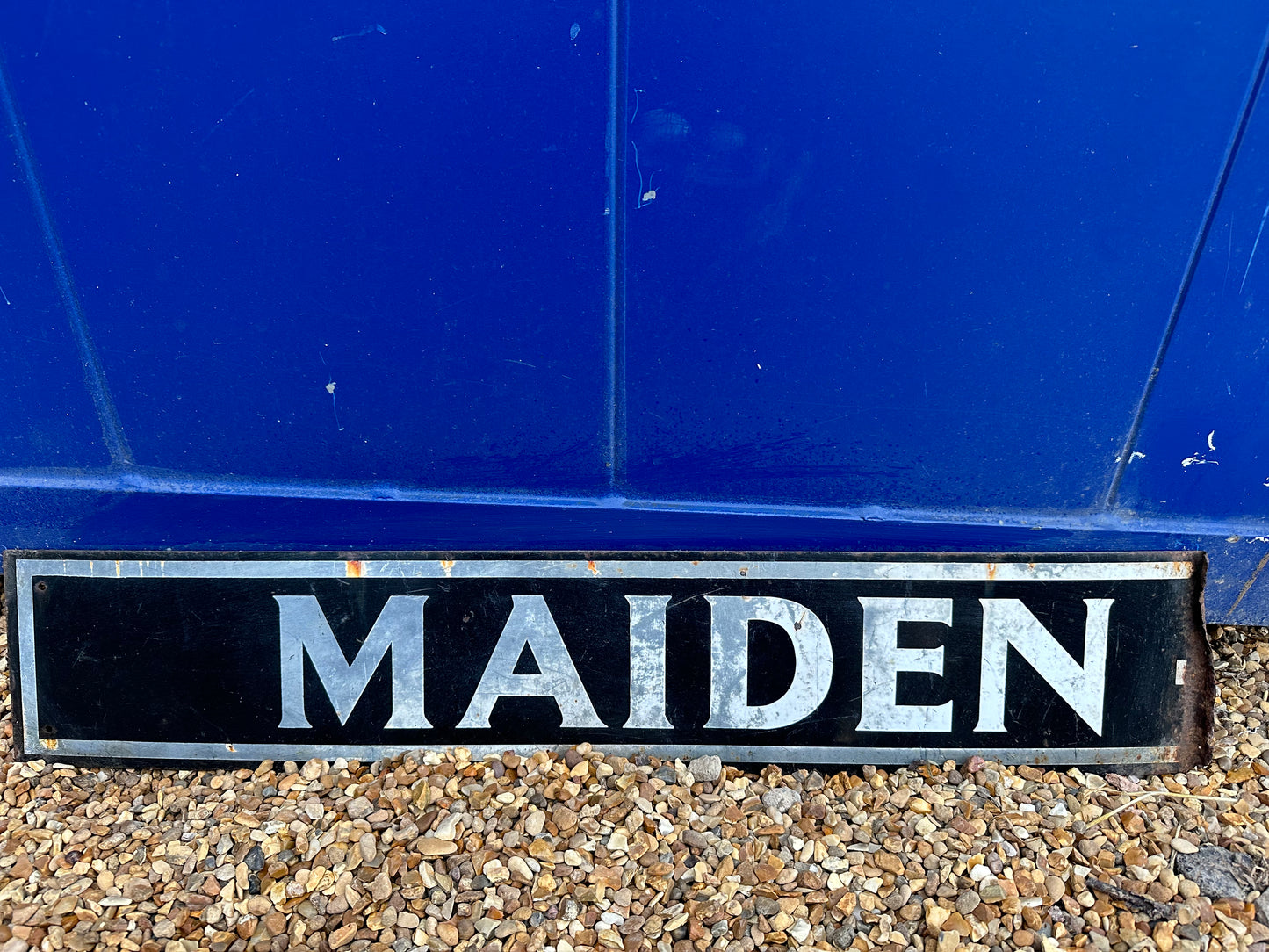 Maiden Metal sign